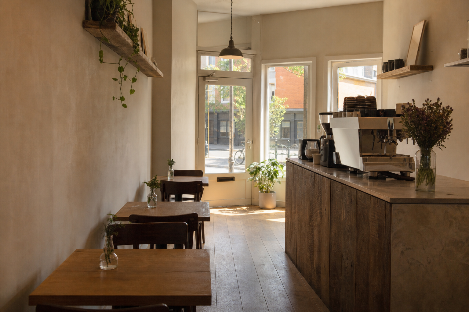 Dobó Roast tasting room interior with espresso bar